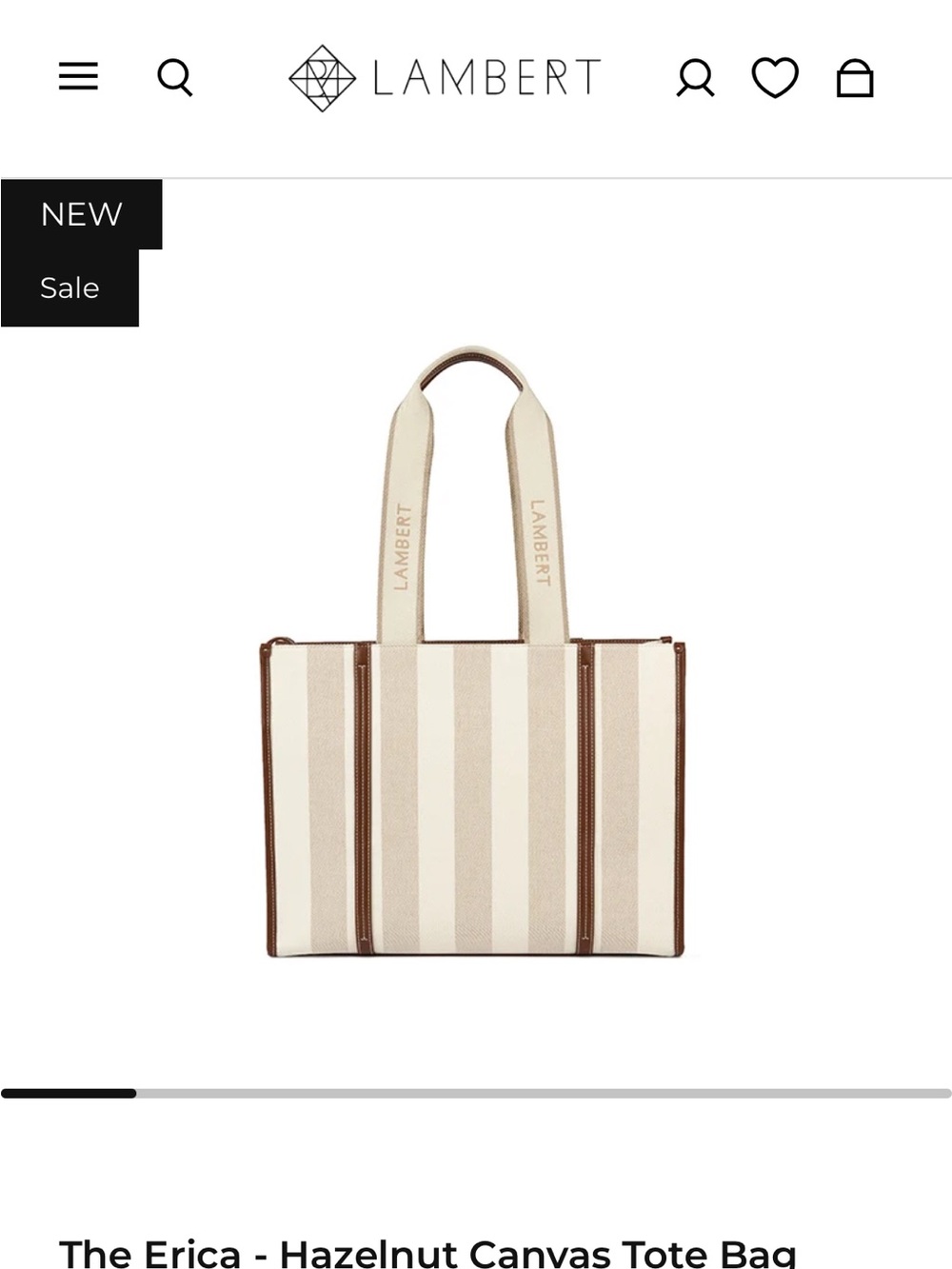 Lambert The Erica - Hazelnut Canvas Tote Bag